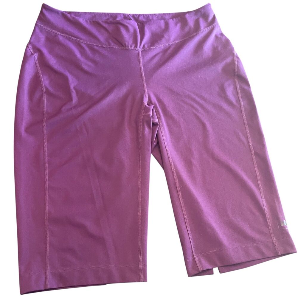 REI Co-Op Womens Cycling Bike Shorts L Purple Performance Athletic High Rise